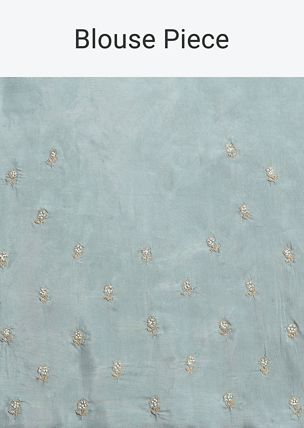 Blue Embroidered Saree With Unstitched Blouse